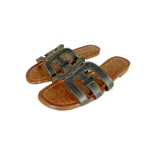 Sam Edelman Bay Sandals Black Leather Slides Womens Size 8M - Picture 6 of 8